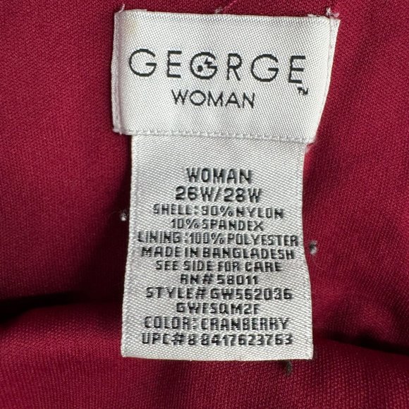 George Womens Lace Babydoll Top 26W Empire‎ Waist Scalloped Stretch Y2K Vintage - Picture 3 of 7